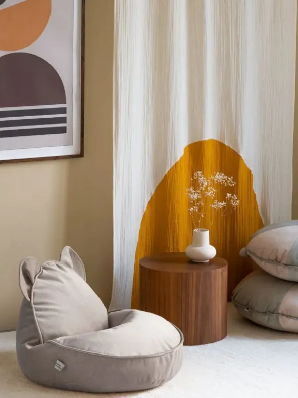 Wigiwama - Lasten säkkituoli Dusty Beige Bear