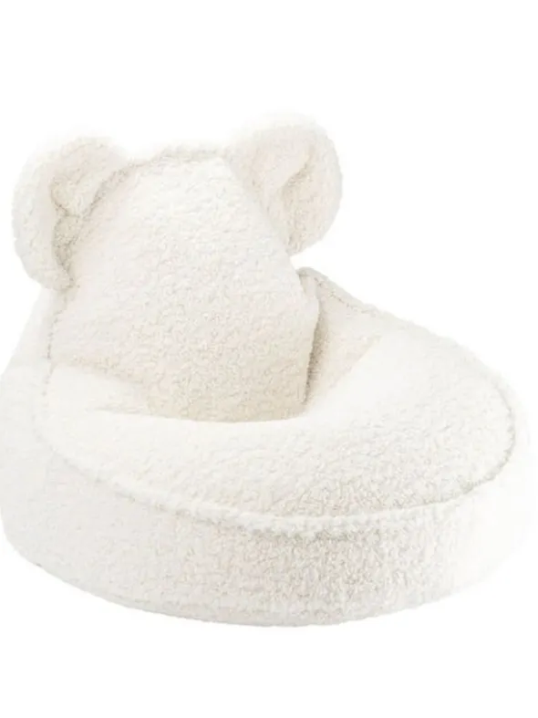 Wigiwama - Lasten säkkituoli Teddy Cream White Bear