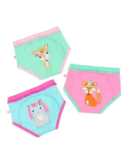 Zoocchini-harjoitteluhousut 3 kpl Woodland Princesses tytöille