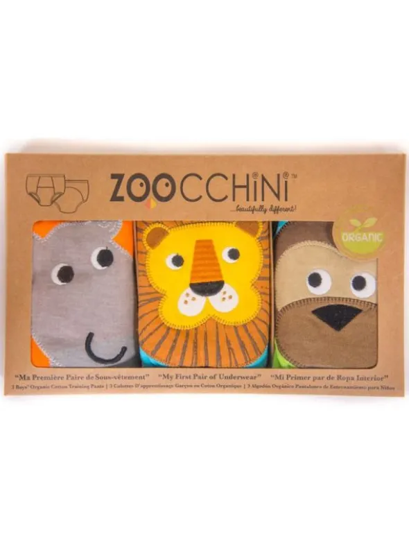 Zoocchini-harjoitteluhousut 3 kpl Safari Friends pojille